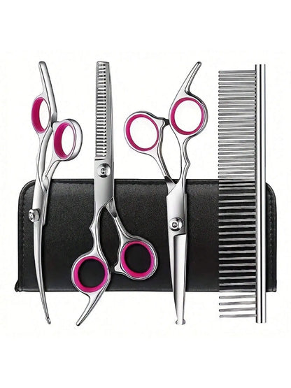 5-piece Professional Pet Beauty Scissors Set - Essential for Pets