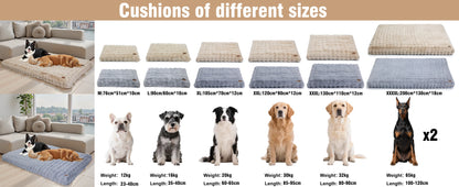 Ultra Plush Dog Bed Soft Pet Cushion with Washable Mat