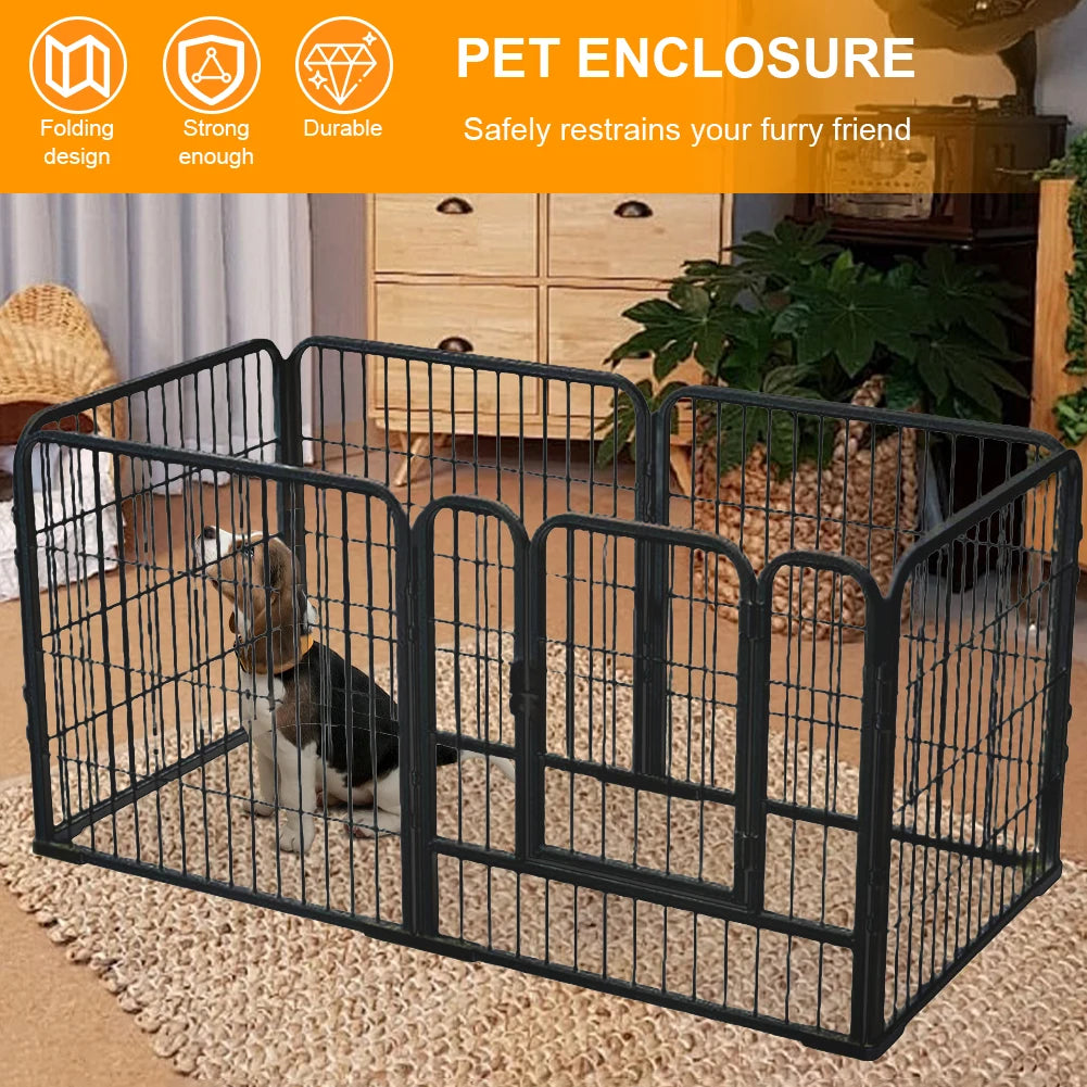 6 Panel Heavy Duty Portable Pet Playpen Indoor / Outdoor