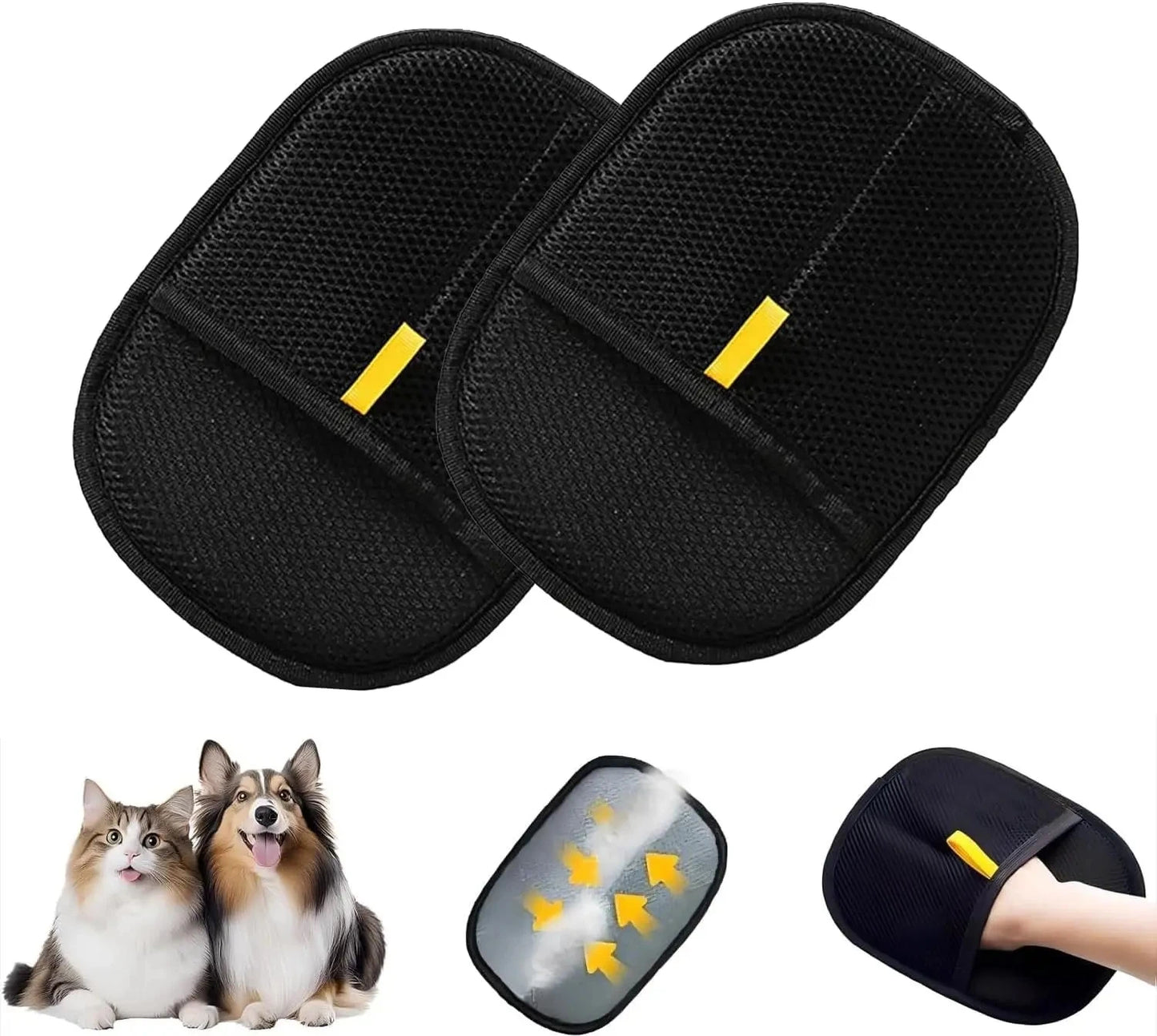 2Pc Pet Grooming Gloves for Dog & Cat