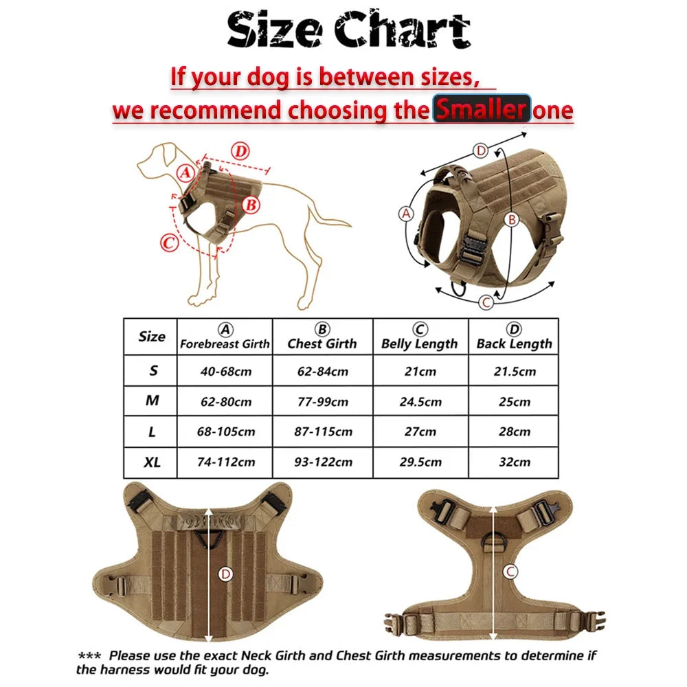 Tactical Large Dog Harness