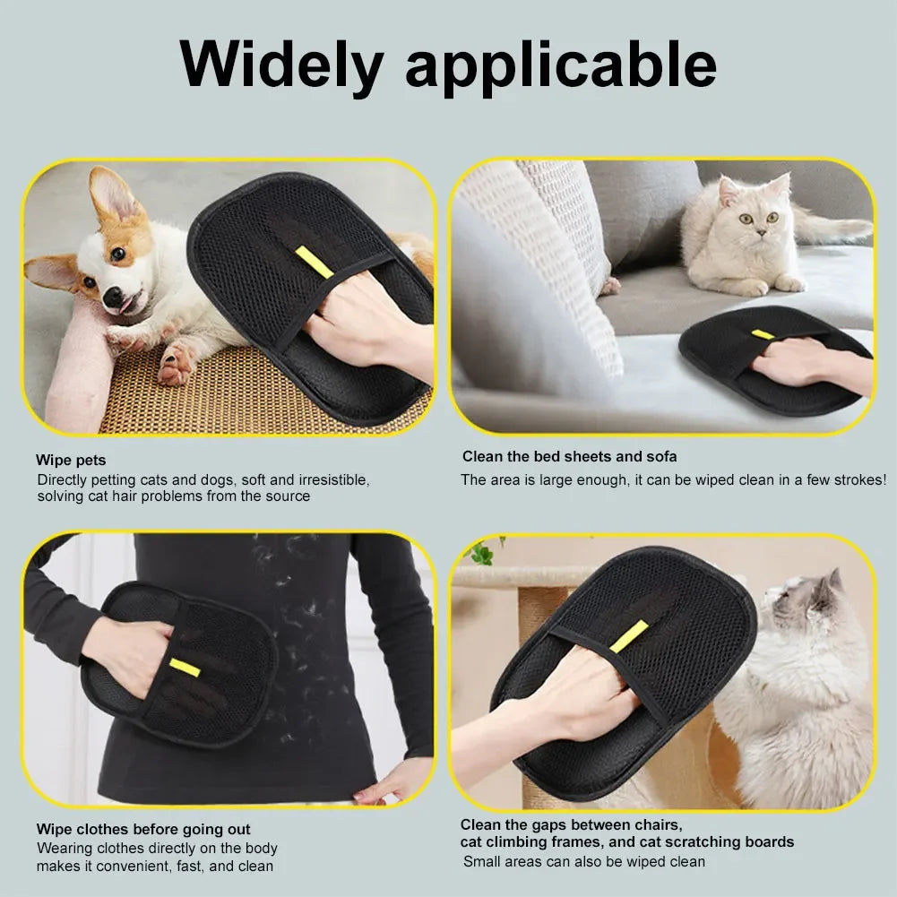 2Pc Pet Grooming Gloves for Dog & Cat