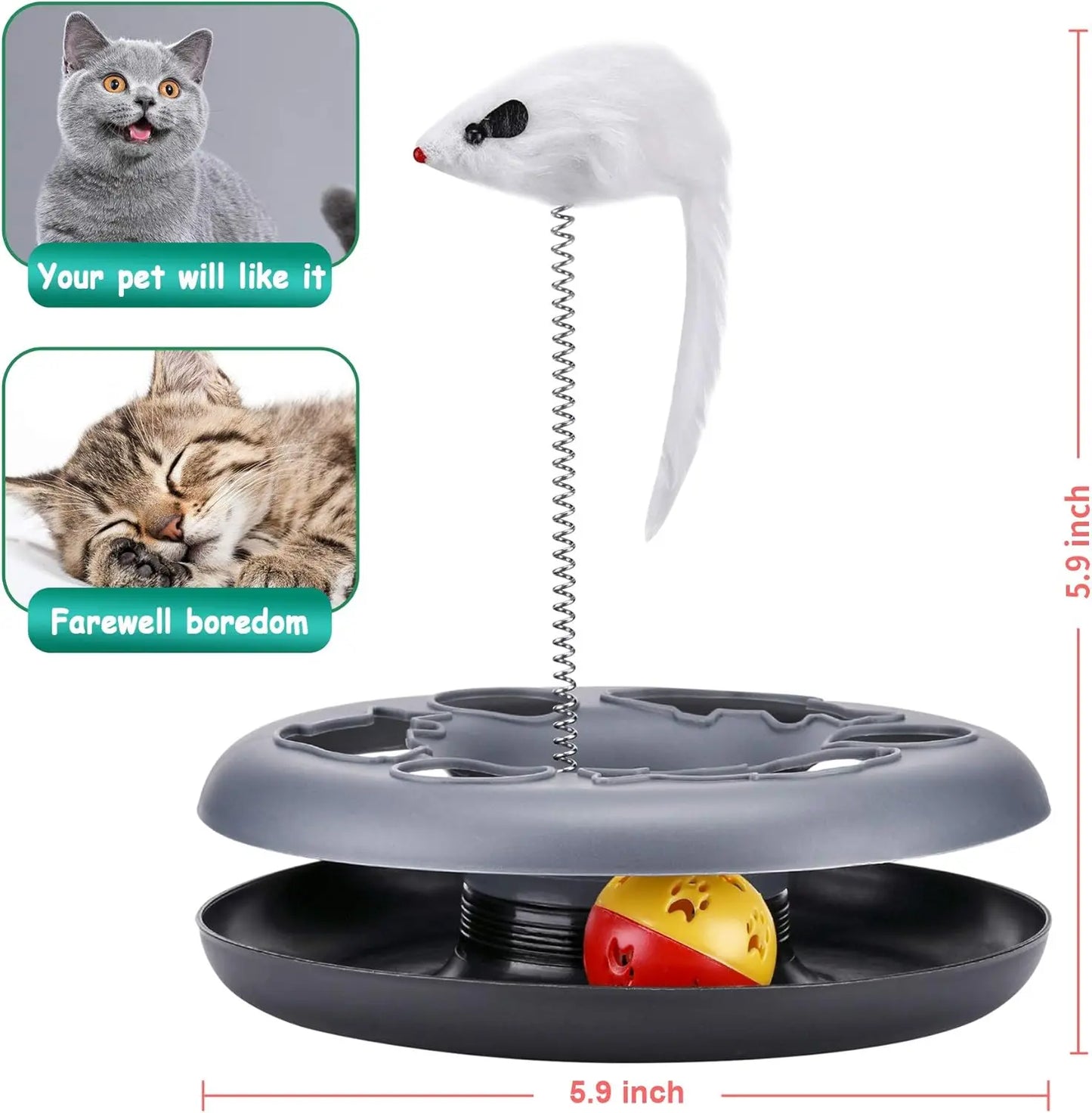 Interactive Cat Toy Roller Track