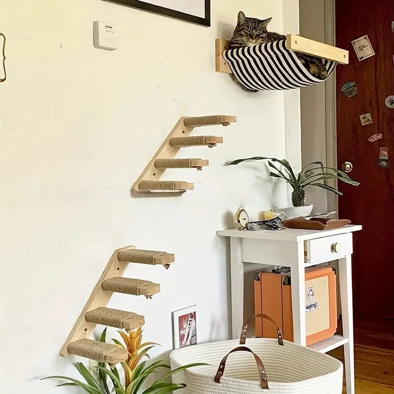 Cat Climbing Stairs