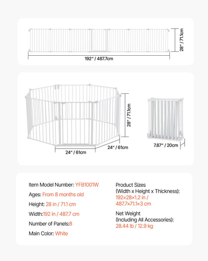 Baby Gate 28/30/36 Inches High Dog Gate