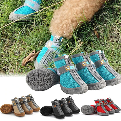 Dog Shoes Non-Slip Soles Thick Plush Protection Shoes Warm, Breathable Climbing Booties