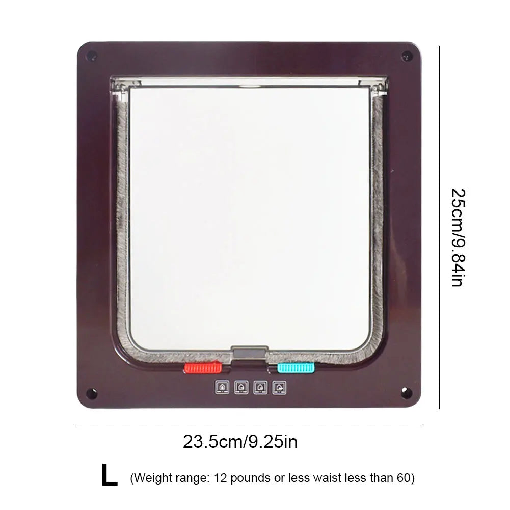 Cat Flap Door with 4 Way Security Lock