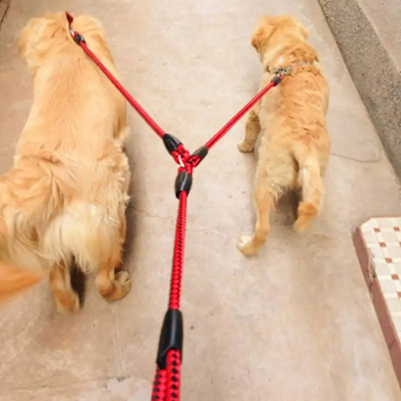 4.5' Pet Double Leash 2 Way Couplers Dog Leash Rope