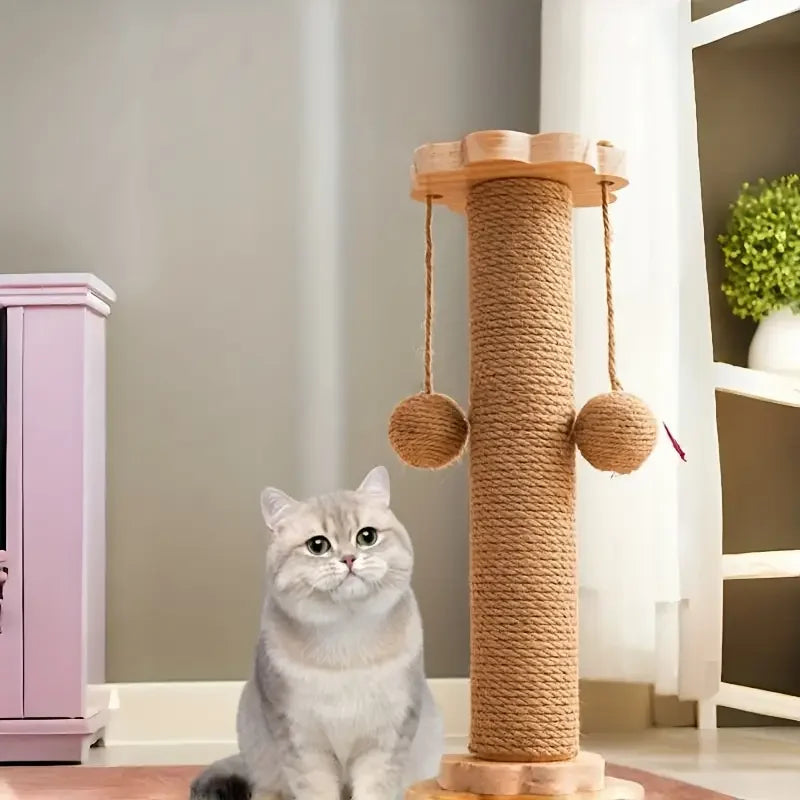 1pcs High-Quality Cat Scratch Post, Rotating Platform, Durable and Non Shedding