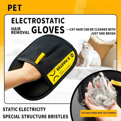 Pet Hair Remover Gloves Electrostatic for Cats & Dogs