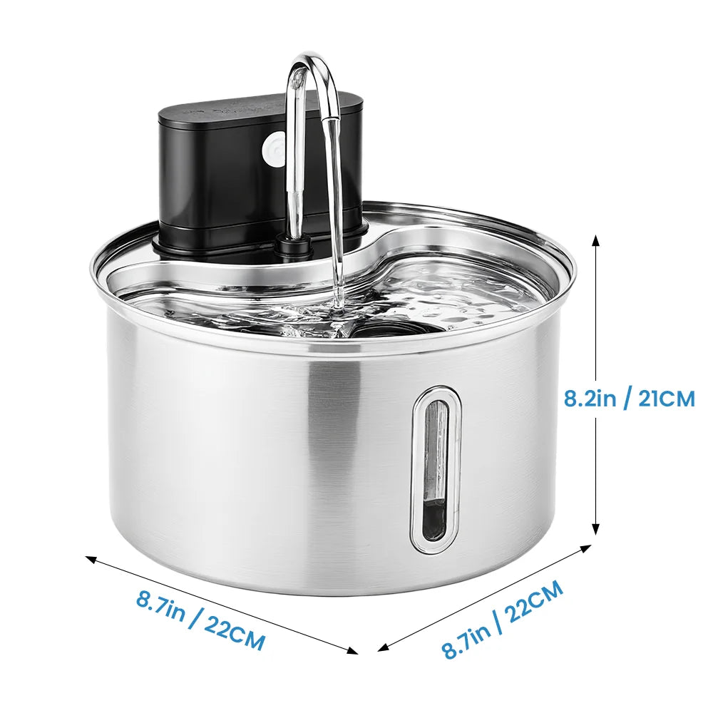 3.5L Stainless Steel Sensor Water Fountain Wireless Smart Automatic Dispenser