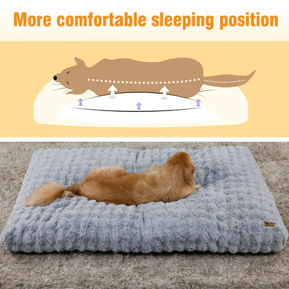Ultra Plush Dog Bed Soft Pet Cushion with Washable Mat