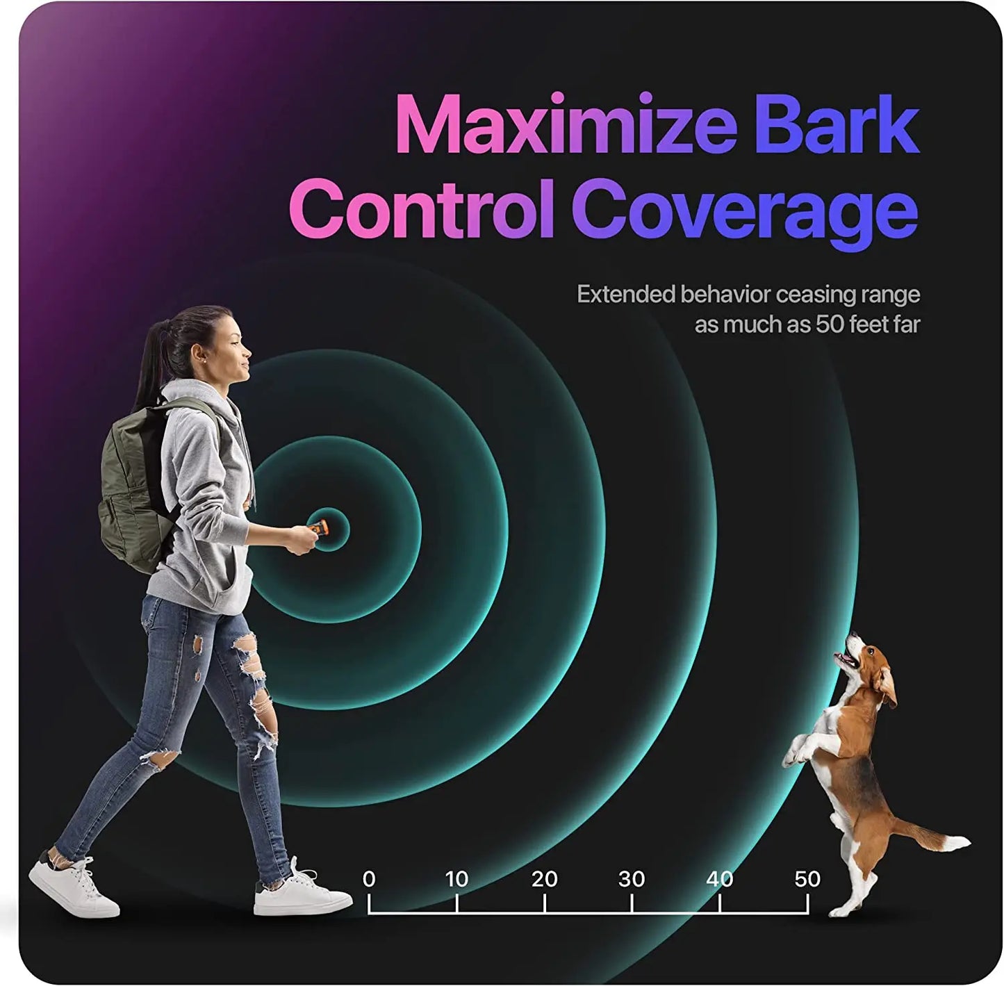 2026 Release Pet Dog Repeller Ultrasonic Dog Training Rechargeable Anti Dog Bark Deterrent Device With LED Flashlight