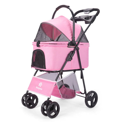 3 in 1 Pet Stroller with Removable Carrier, Folding Stroller for Small/Medium Dogs and Cats, Waterproof