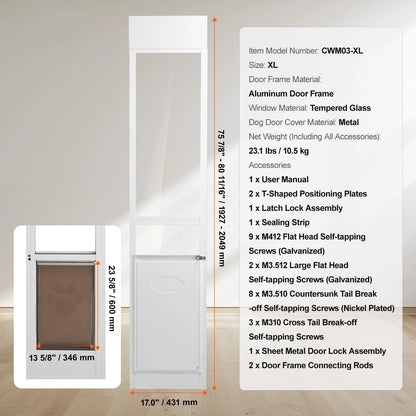Pet Door Sliding Glass Door 3 Sizes