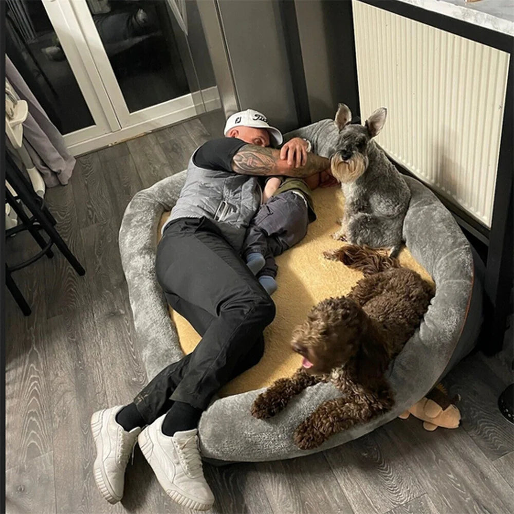 Jumbo Large Orthopedic Dog Bed Memory Foam, Bolster Couch Removable Cover