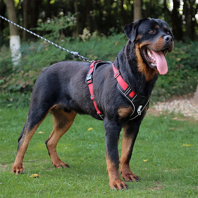 Dog Harness Reflective Medium and Large Dogs Tactical Vest Big 1680D Waterproof Oxford Cloth