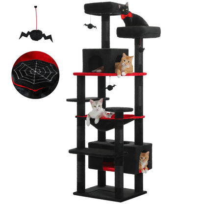 Large Cat Towers 3 Sizes for Indoor Cats With Sisal-Covered Scratching Posts Spacious Hammock, Padded Perches, and Condos