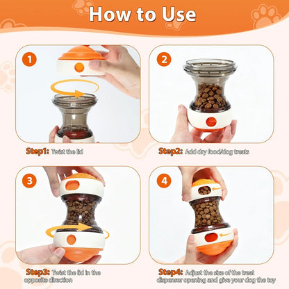 Interactive dog toys for small dogs - Adjustable Treat Dispensing Ball
