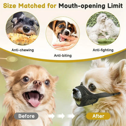 Mesh Muzzle For Short Snout And Small Medium Dogs