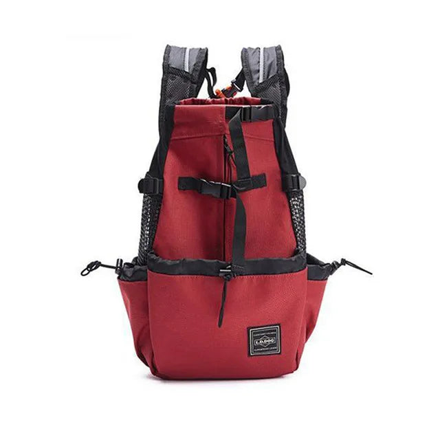 Outdoor Ventilated Pet Dog Carrier Backpack, Breathable Travel Bag for Hiking, Biking & Motorcycle