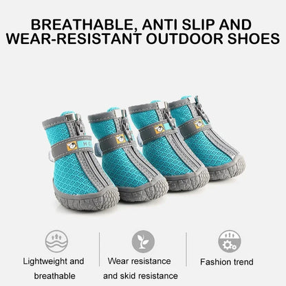 Dog Shoes Non-Slip Soles Thick Plush Protection Shoes Warm, Breathable Climbing Booties