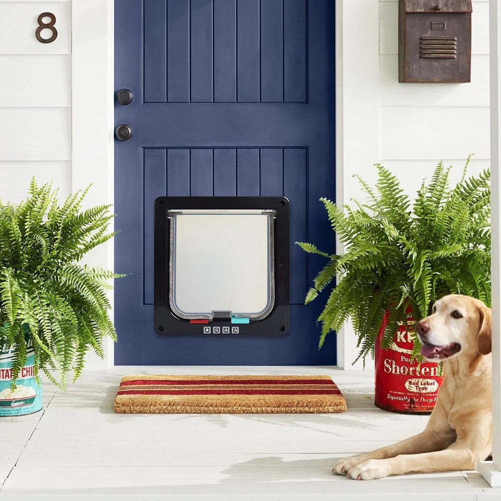 Cat Flap Door with 4 Way Security Lock
