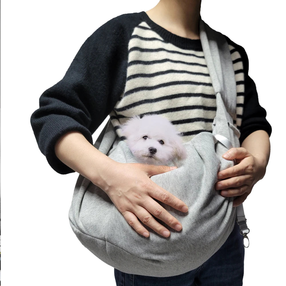 Pet Dog Carrier Sling Bag, Travel Shoulder Bags Portable Hand Free
