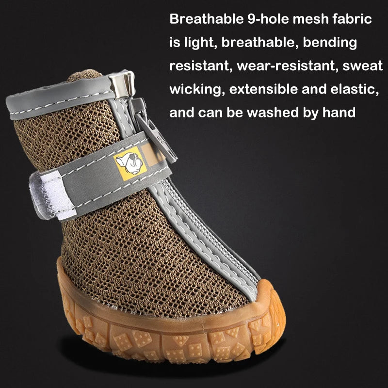 Dog Shoes Non-Slip Soles Thick Plush Protection Shoes Warm, Breathable Climbing Booties