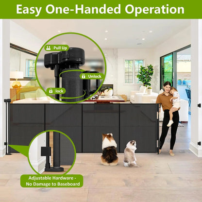 42" Tall Retractable Pet Gate