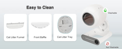 Self Cleaning Cat Litter Box 65L Automatic with Trash Bag & Litter Mat Smart Cat Toilet App Control 2.4G WiFi