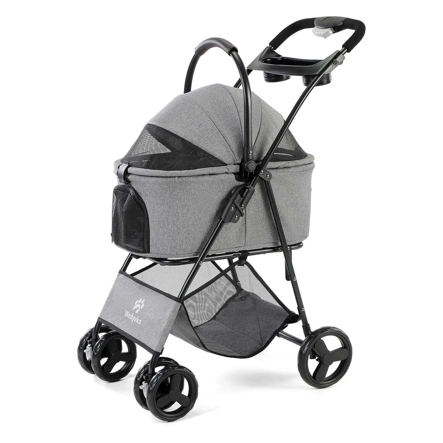 3 in 1 Pet Stroller with Removable Carrier, Folding Stroller for Small/Medium Dogs and Cats, Waterproof