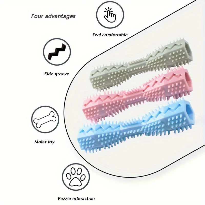 Durable Dog Chew Sticks Toothbrush Soft, Teeth Cleaning Massage Bite Resistant Non-Toxic