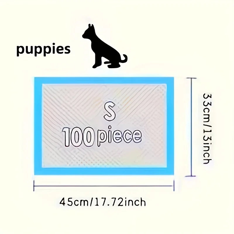 100 17.7"x13" inch 6-layer Disposable Absorbent Training Puppy Pee pads