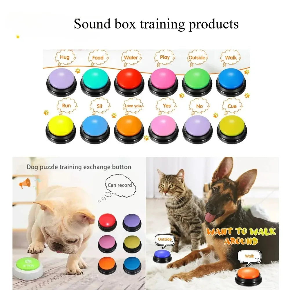 4, 6, 8PCS Dog Communication Buttons Voice Recording for Pet Training Buzzer 30 Second Record Playback