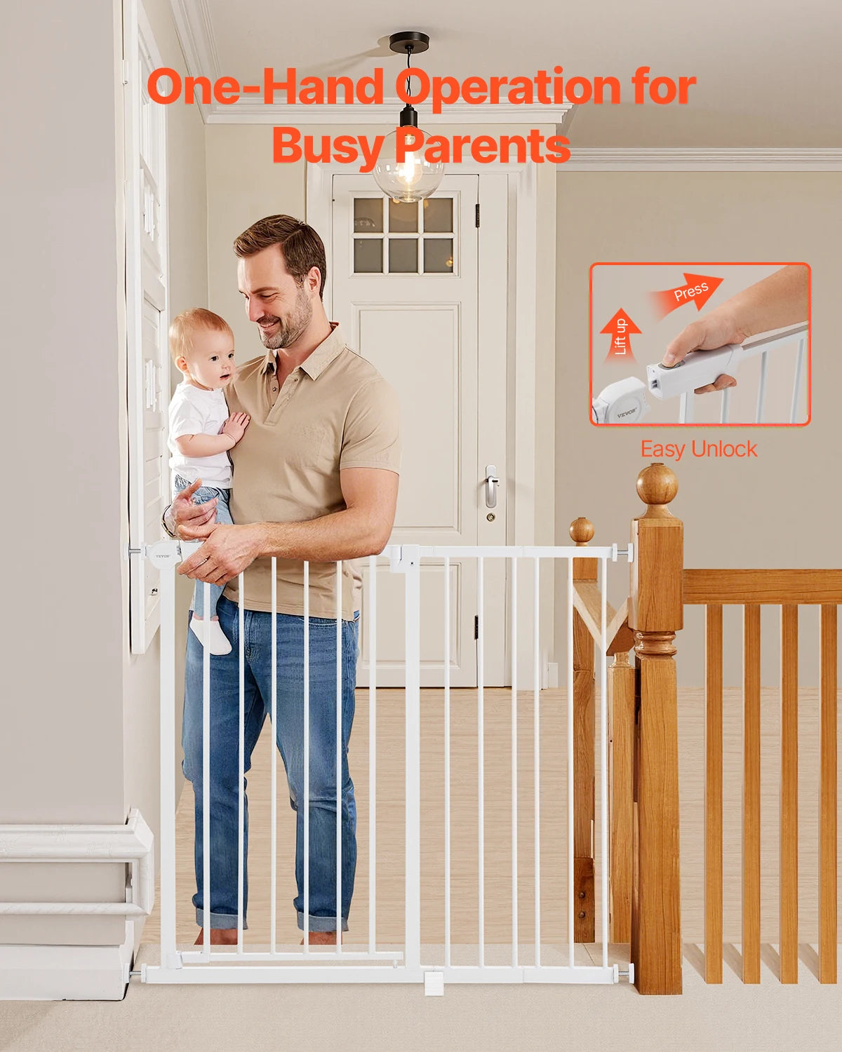 Baby Gate 28/30/36 Inches High Dog Gate