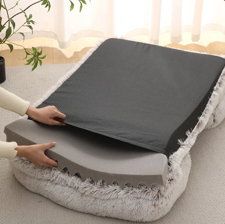 Thick Orthopedic Dog bed for large dogs, easy to remove and wash plush cover