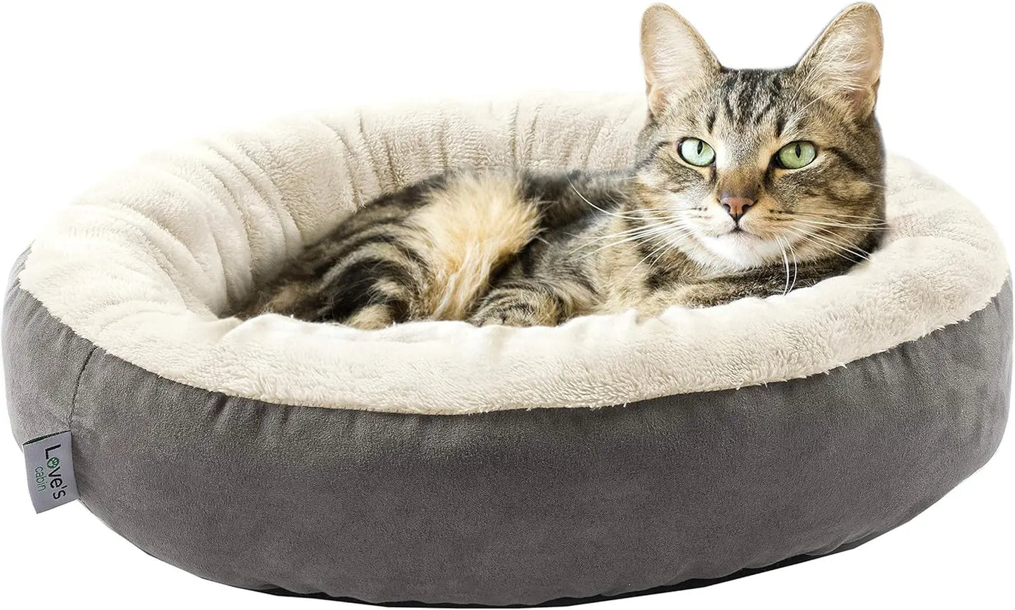 Round Donut Cat and Dog Cushion Bed