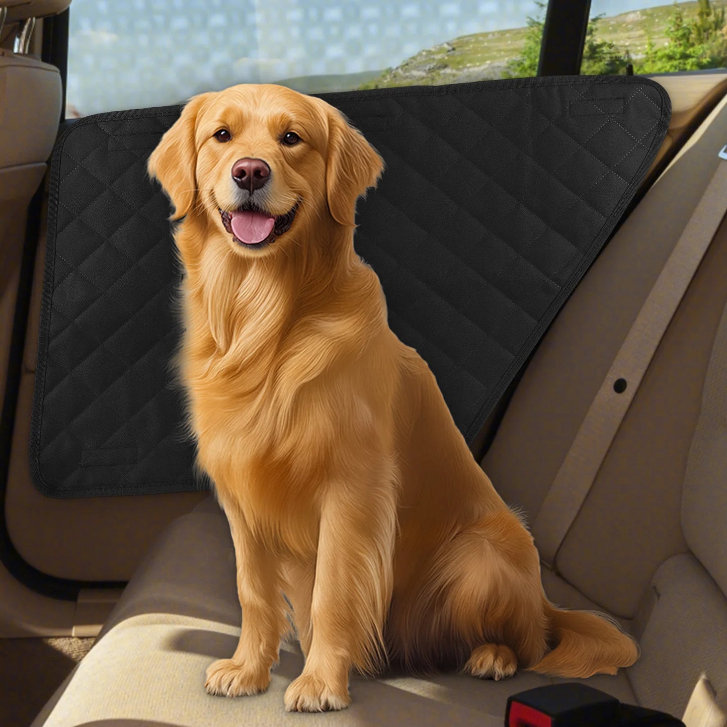 2Pcs Oxford Waterproof Car Door Cover for Dog Anti-Scratch