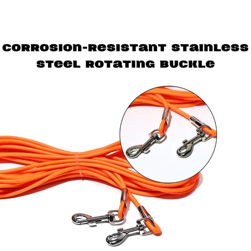 30FT Heavy Duty Dog Tie Out Cable with Ground Stake Outdoor for Large Dogs