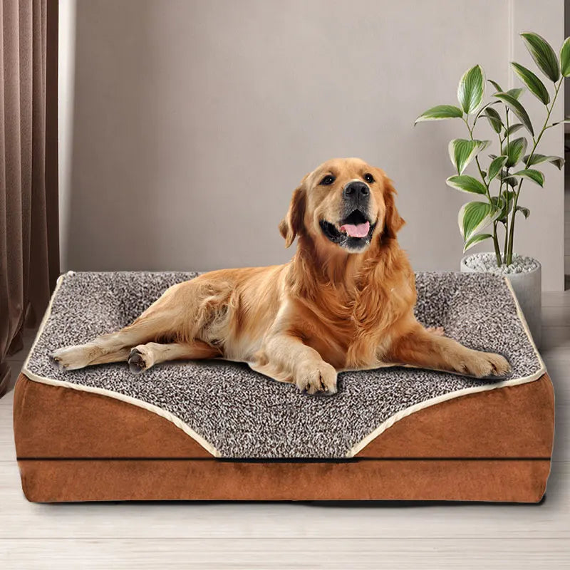Oversized Dog Bed, Removable & Washable, Comfortable and Soft with Raised Edges,