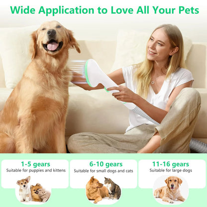 Pet Grooming Kit with 2L Vacuum Suction 99% Pet Hair, Professional Quiet Dog Grooming Vacuum Kit with 5 Grooming Tools