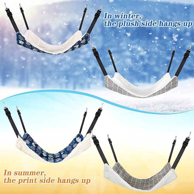Cat Hanging Hammock with Adjustable Straps Double-Sided