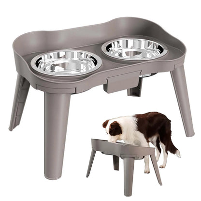 Raised Stand Elevated Dog Feeder Non-Slip and No Spill Design, Suitable for Improve Posture and Comfort